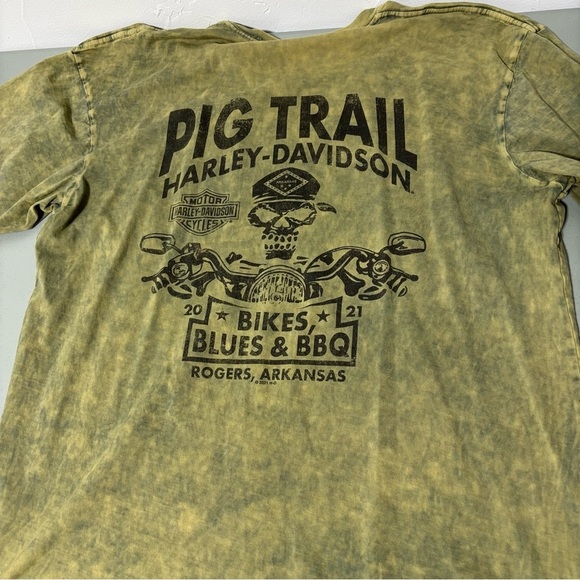 Harley Davidson Men's XL Short Sleeve T Shirt 2021 Skeleton Pig Trail Arkansas - Picture 6 of 8